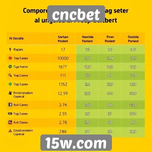 Comparação de odds no cncbet com concorrentes